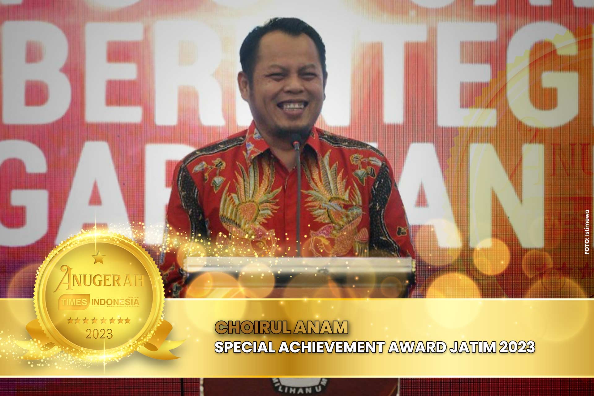Choirul Anam Raih Special Achievement Award Jatim 2023