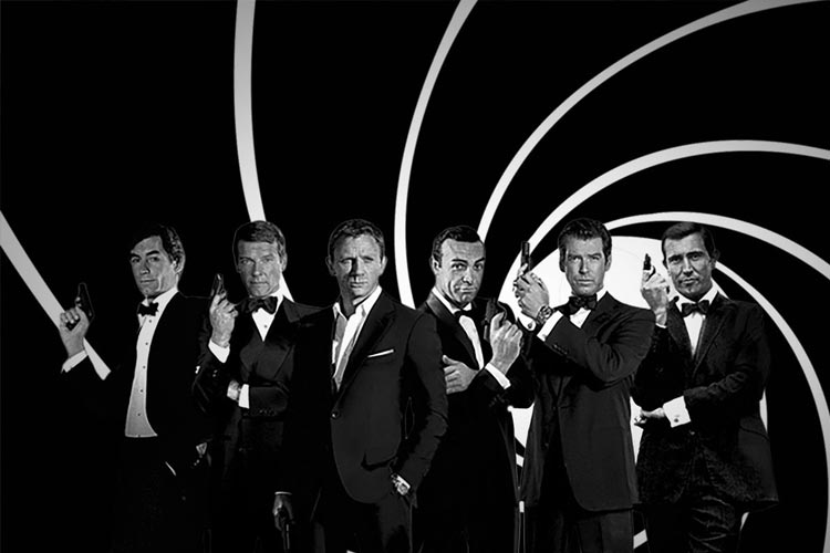 Deretan pemeran James Bond dari masa ke masa. (FOTO: cinemags)