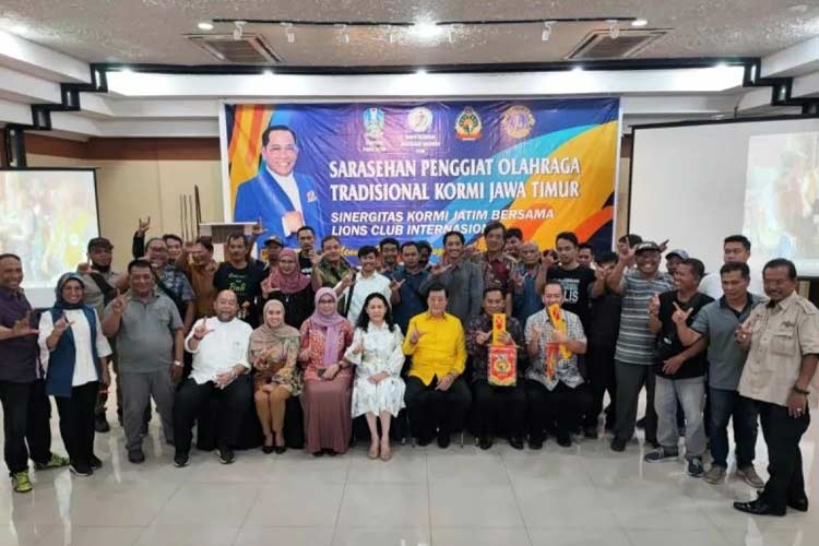 Ketua KORMI Jatim Hudiyono saat menghadiri acara sarasehan bersama Lions Club di Sidoarjo.(Dok.KORMI Jatim)