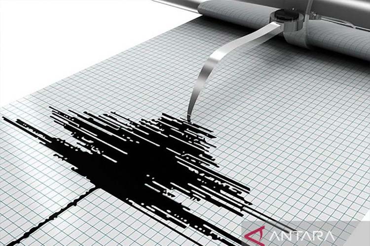 Ilustrasi - Gempa bumi yang tercatat oleh seismometer. (Foto: ANTARA/Shutterstock)