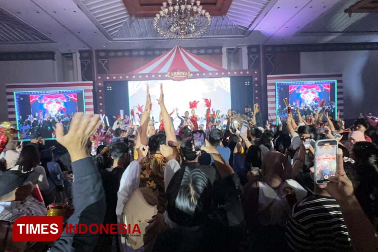 Suasana kemeriahan malam Tahun Baru 2024 bersama Sahid Raya Hotel Yogyakarta. (FOTO: Kiky for TIMES Indonesia)