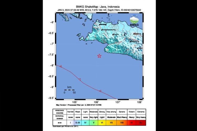 Bmkg Gempa Di Selatan Jabar Dipicu Deformasi Lempeng Indo Australia