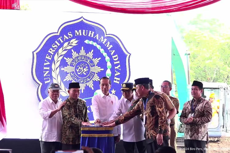 Presiden Jokowi Groundbreaking Universitas Muhammadiyah Purwokerto ...