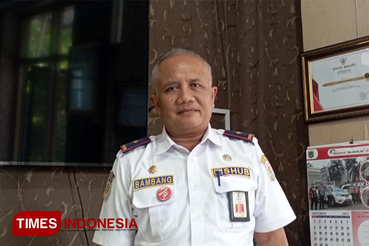 Kepala Dinas Perhubungan Kabupaten Malang, Bambang Istiawan. (FOTO: Amin/TIMES Indonesia) 