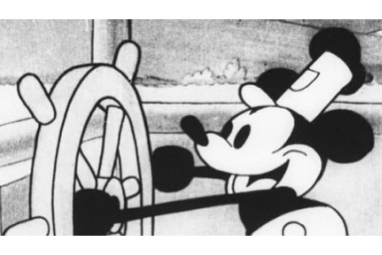 Film pendek Steamboat Willie yang dirilis tahun 1928 telah kehilangan hak cipta.