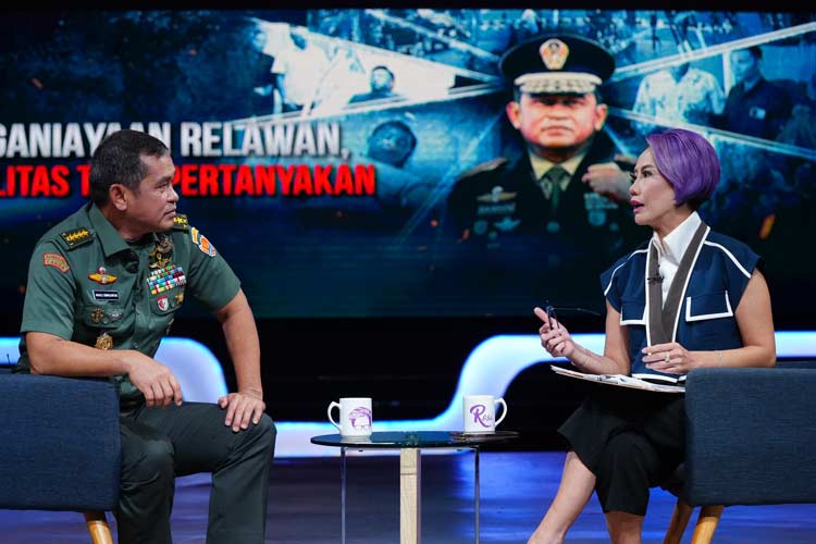 Kasad Jenderal TNI Maruli Simanjuntak, M.Sc saat wawancara di Kompas TV. (Foto: Dok TNI AD)