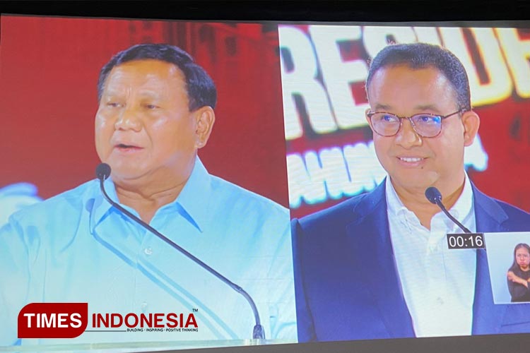 Debat Capres Anies Baswedan Sindir Kepemilikan Lahan Prabowo Subianto Times Indonesia