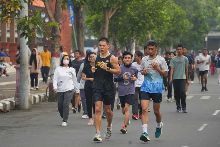CFD Kota Mojokerto di sekitaran Alun-alun Wiraraja, Kota Mojokerto, Minggu (7/1/2023) (FOTO: Dok. Kominfo)