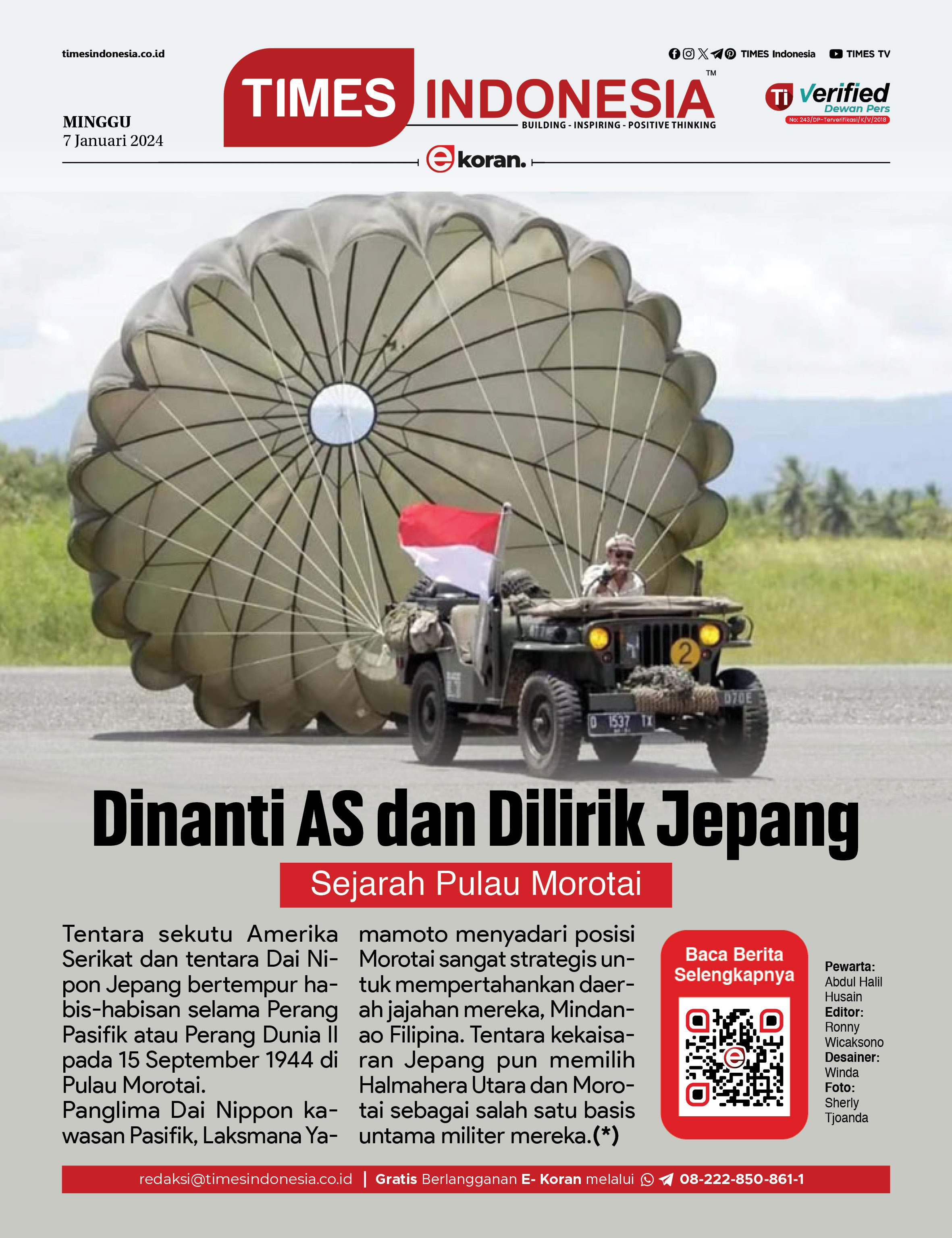 Edisi Minggu, 7 Januari 2024: E-Koran, Bacaan Positif Masyarakat 5.0 ...