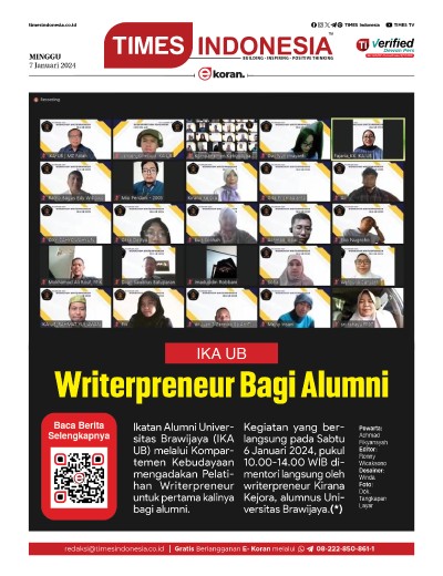 Edisi Minggu, 7 Januari 2024: E-Koran, Bacaan Positif Masyarakat 5.0