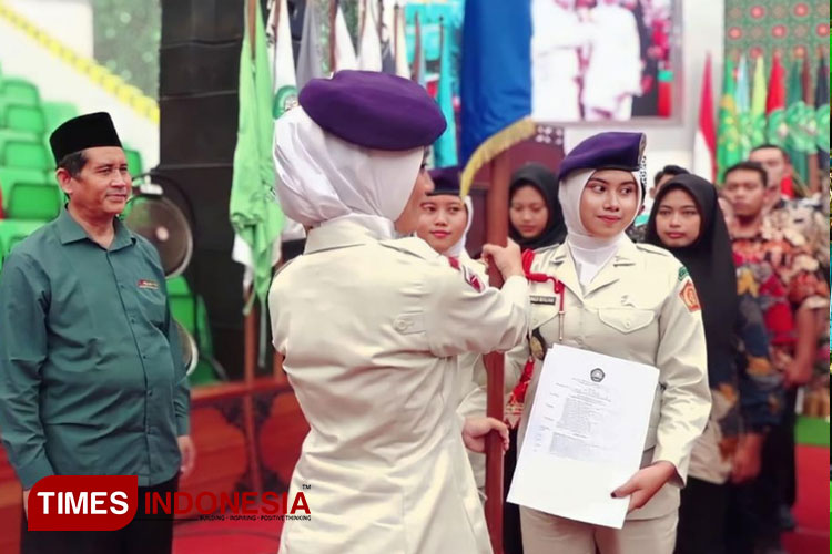 Serah terima jabatan kepada Komandan Satuan Resimen Mahasiswa 836/ Macan Putih Periode 2024. (FOTO: AJP TIMES Indonesia)