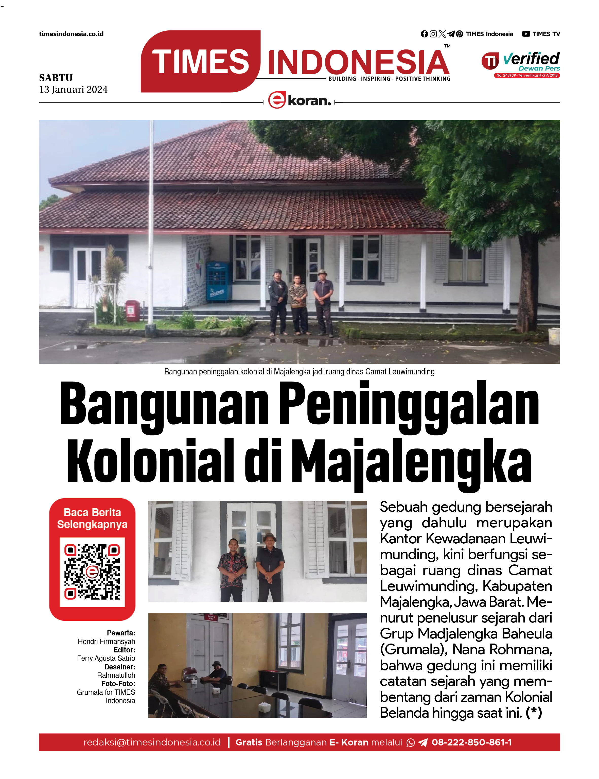 Edisi Sabtu 13 Januari 2024: E-Koran, Bacaan Positif Masyarakat 5.0 ...