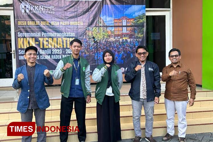 Upacara pelepasan mahasiswa KKN Tematik Unira Malang tahun 2024. (Foto: Unira Malang)