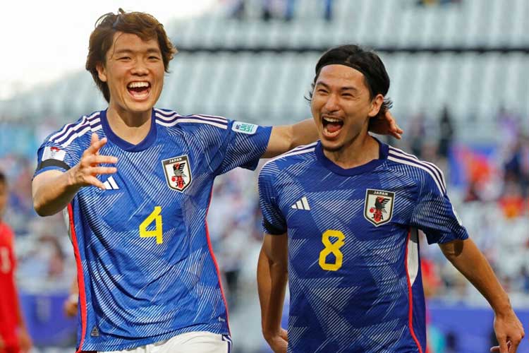 Jepang bangkit dari ketinggalan dan memukul telak Vietnam (Foto: the-afc.com)