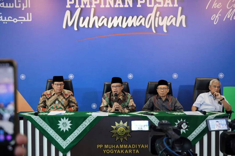PP Muhammadiyah menggelar Konferensi Pers tentang Hasil Hisab untuk Ramadhan. (FOTO: dok Muhammadiyah)