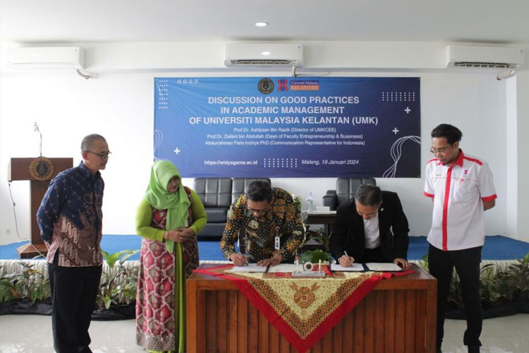 Penandatanganan Discussion On Good Practices in Academic Management of Universiti Malaysia Kelantan (UMK) (FOTO: AJP TIMES Indonesia)