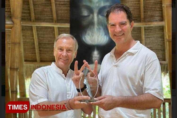 Jean-Guy de Gabriac memuji komitmen Fivelements Retreat Bali terhadap kesehatan inklusif di gelaran World Wellness Weekend. (Foto: Susi/TIMES Indonesia) 