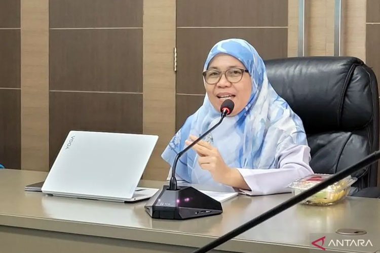 Direktur Gizi dan Kesehatan Ibu Anak Kemenkes RI Lovely Daisy dalam temu media dalam memperingati Hari Gizi Nasional di Jakarta, Kamis (25/1/2024). (Foto: ANTARA/Sean Muhamad)