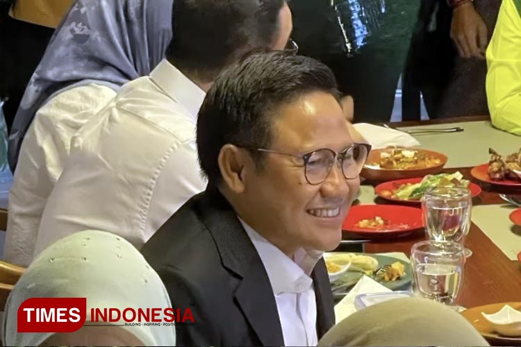 Calon Wakil Presiden nomor urut 1 Muhaimin Iskandar (Cak Imin), Senayan, Jakarta. (FOTO: Farid Abdullah/ TIMES Indonesia). 