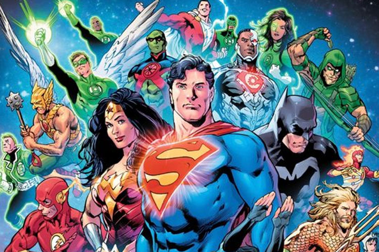 Superman dan superhero lainnya dari DC Comics.