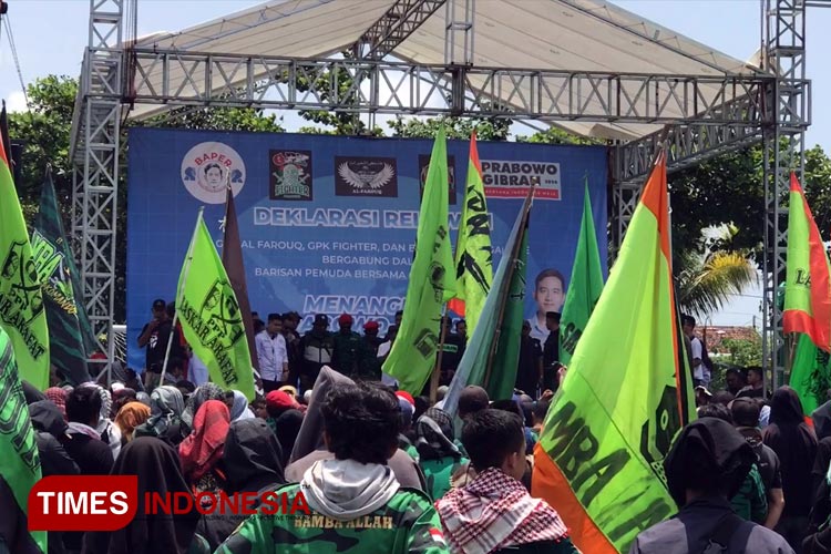 Tiga Organisasi sayap PPP Kabupaten Kulonprogo mendeklarasikan untuk siap memenangkan pasangan calon nomor urut 02 Prabowo Gibran. (FOTO: Olivia Rianjani/TIMES Indonesia)