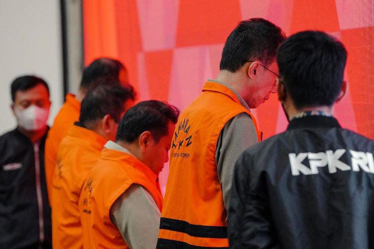 Para koruptor yang diamankan oleh KPK. (FOTO: Dok. KPK)