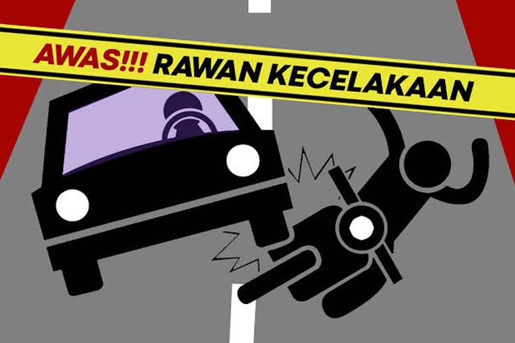 Ilustrasi kecelakaan lalu lintas.(Ilustrasi: Beta News)