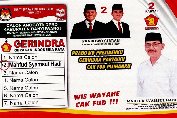 Mahfud Syamsul Hadi Optimis Prabowo-Gibran Menang di Dapil 4 Banyuwangi