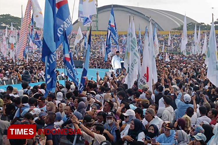 Kampanye di Sidoarjo, Prabowo Merasa Gus Dur Mendukung dari Langit