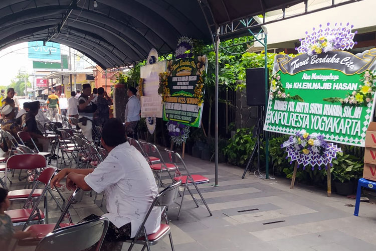 Suasana rumah duka yang berada di Jalan Menara Nomor 1 Desa Kauman Kota Kudus. (FOTO: IST)
