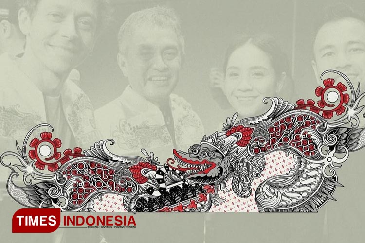 Desain Motif Batik Gajah Oling Khas Banyuwangi karya Tony Midiyanto yang tertempel di jaket Valentino Rossi. (FOTO: Pemkab Banyuwangi For TIMES Indonesia)