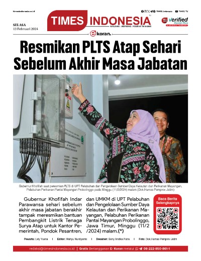  	Edisi Selasa 13 Februari 2024: E-Koran, Bacaan Positif Masyarakat 5.0 