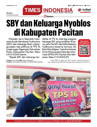  	Edisi Selasa 13 Februari 2024: E-Koran, Bacaan Positif Masyarakat 5.0 
