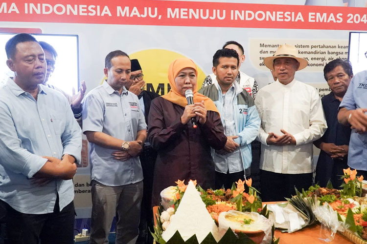 TKD Jatim Sambut Kemenangan Prabowo Gibran Bersama Khofifah dan Emil Dardak