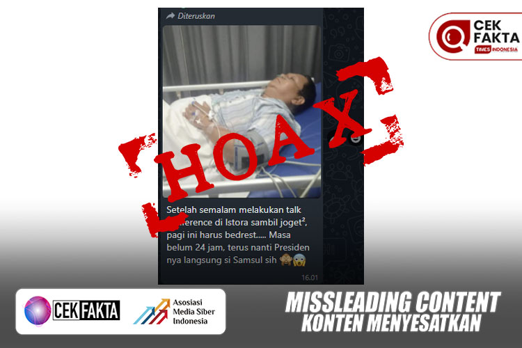 CEK FAKTA: Hoaks, Prabowo Subianto Dirawat Setelah Berjoget di Istora Senayan