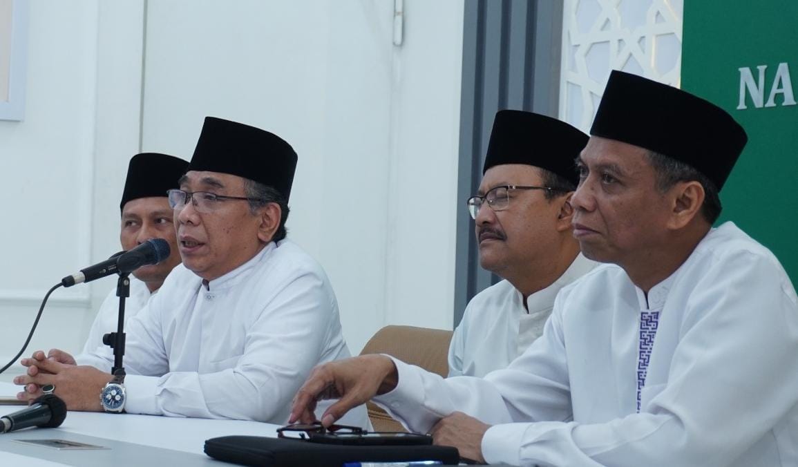 Ketum PBNU Gus Yahya dalam presscon Jumat tadi. (Foto: LTN for TIMES Indonesia) 
