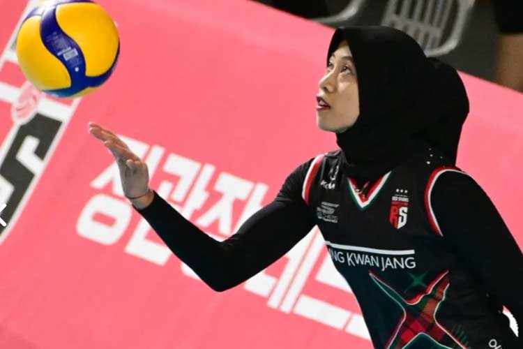 Megawati Hangestri, pemain Indonesia yang memperkuat Daejeon CheongKwanJang Red Sparks, klub voli Korea Selatan. (Foto: Kovo via TVOnenews)