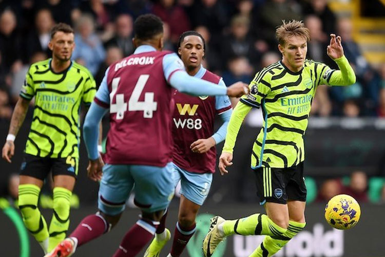 Duel pekan ke-25 EPL 2023/2024 antara Burnley vs Arsenal, Sabtu (17/2/2024) (Foto: Arsenal Official)