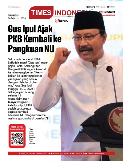 	Edisi Minggu, 18 Februari 2024: E-Koran, Bacaan Positif Masyarakat 5.0