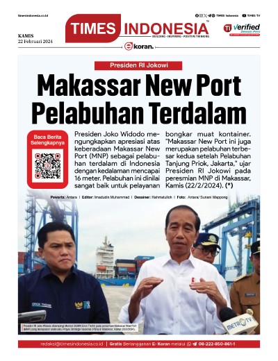 Edisi Kamis 22 Februari 2024: E-Koran, Bacaan Positif Masyarakat 5.0 