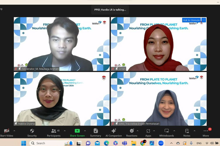 Gelaran webinar From Plate to Palnet oleh PPI Dunia. (FOTO: PPI Dunia)