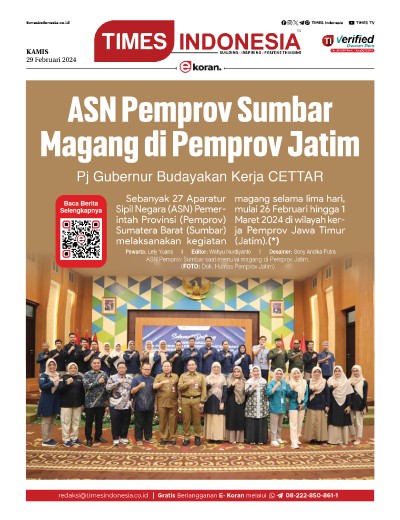 Edisi Kamis, 29 Februari 2024: E-Koran, Bacaan Positif Masyarakat 5.0