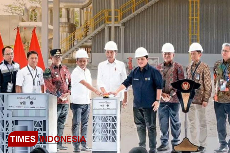 Presiden Jokowi Resmikan pabrik Amonium Nitrate di Bontang. (Foto: Pupuk Kaltim for TIMES Indonesia)