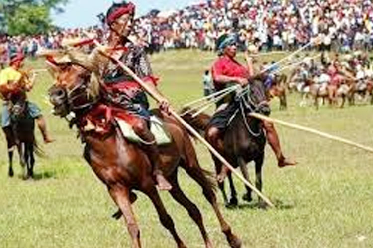 Tradisi Pasola di Sumba Barat. (FOTO: Pesona wisata Daerah Sumba)