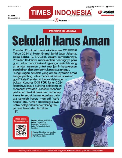 Edisi Sabtu, 2 Maret 2024: E-Koran, Bacaan Positif Masyarakat 5.0