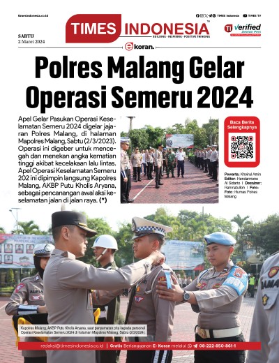 Edisi Sabtu, 2 Maret 2024: E-Koran, Bacaan Positif Masyarakat 5.0