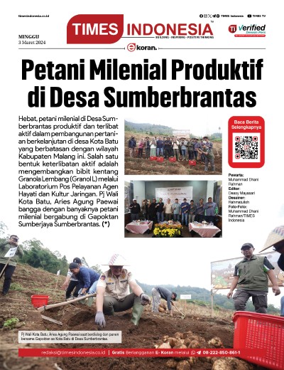 Edisi Minggu, 3 Maret 2024: E-Koran, Bacaan Positif Masyarakat 5.0