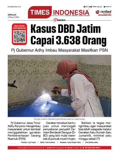 Edisi Minggu, 3 Maret 2024: E-Koran, Bacaan Positif Masyarakat 5.0