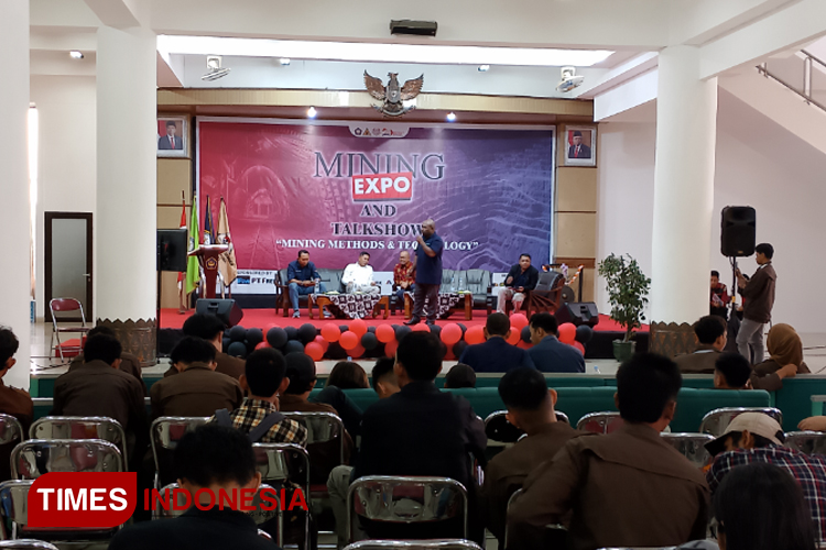 Himpunan Mahasiswa Teknik Pertambangan (HMTA) Institut Teknologi Nasional Yogyakarta (ITNY) menggelar Mining Expo and Talk Show, Senin (4/3/2024).
