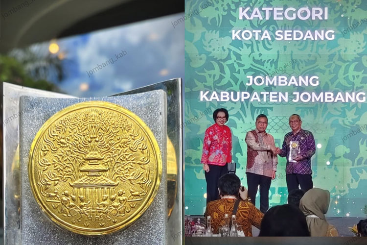 Pemkab Jombang raih Penganugerahan Penghargaan Adipura tahun 2023 di Gedung Manggala Wanabakti, Jakarta Pusat. Selasa (5/3/2024). (FOTO: Humas Pemkab Jombang)